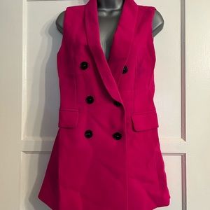 Zara pink blazer vest